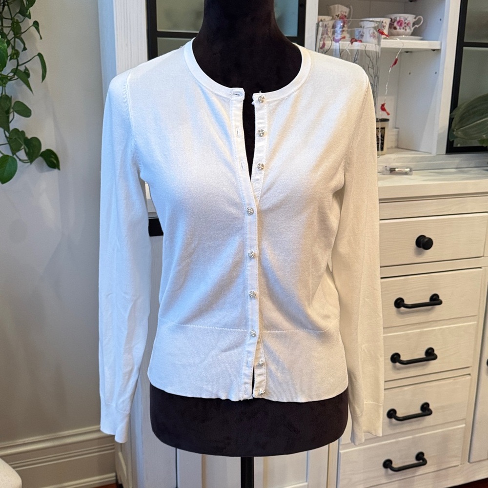 White House Black Market white cardigan